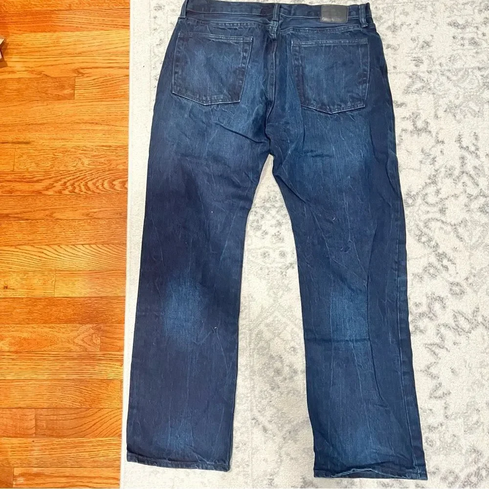 Gap Jeans Straight Dark Blue Black (Knox) Size 34 x 30